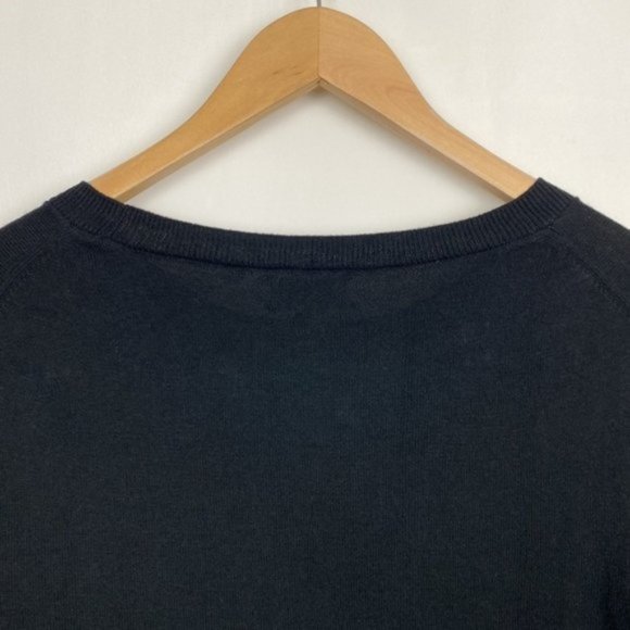 NWT J.Crew S Factory Teddie Sweater Black Animal Leopard Print Heart Intarsia - Picture 11 of 12